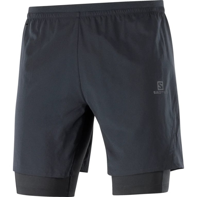 Bermudas Salomon Cross Twinskin Hombre Negros | MX EPVG148